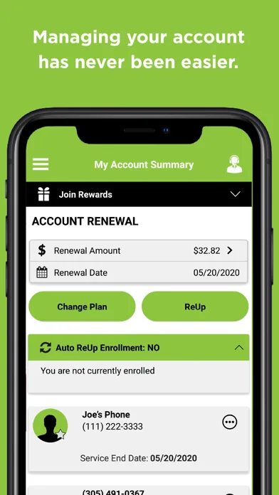 SIMPLE Mobile My Account screenshot 1