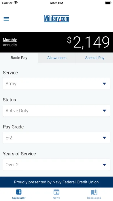 Military Pay by Military.com screenshot 1