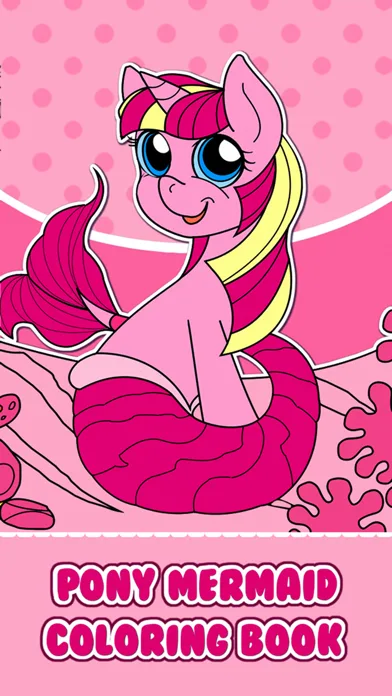 Pony Mermaid Coloring Book screenshot 1