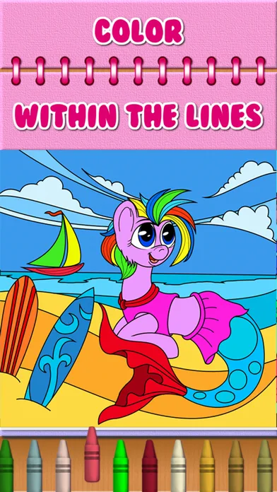 Pony Mermaid Coloring Book screenshot 3