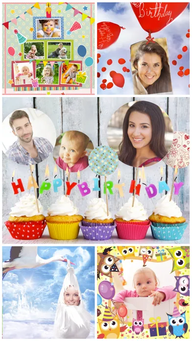Birthday Cards Free: happy birthday photo frame, gift cards & invitation maker screenshot 1