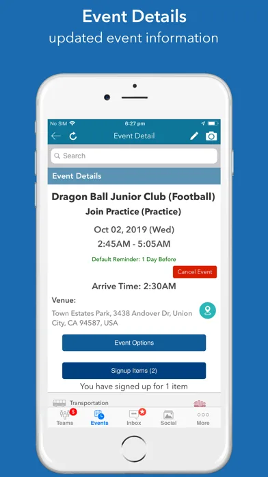 InstaTeam sports team manager screenshot 5