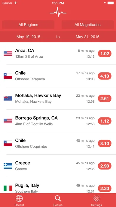 My Earthquake Alerts & Feed screenshot 2