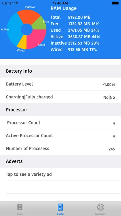 S2 System Status Monitor Lite with usage Widget battery charge and Memory data Manager Info screenshot 3