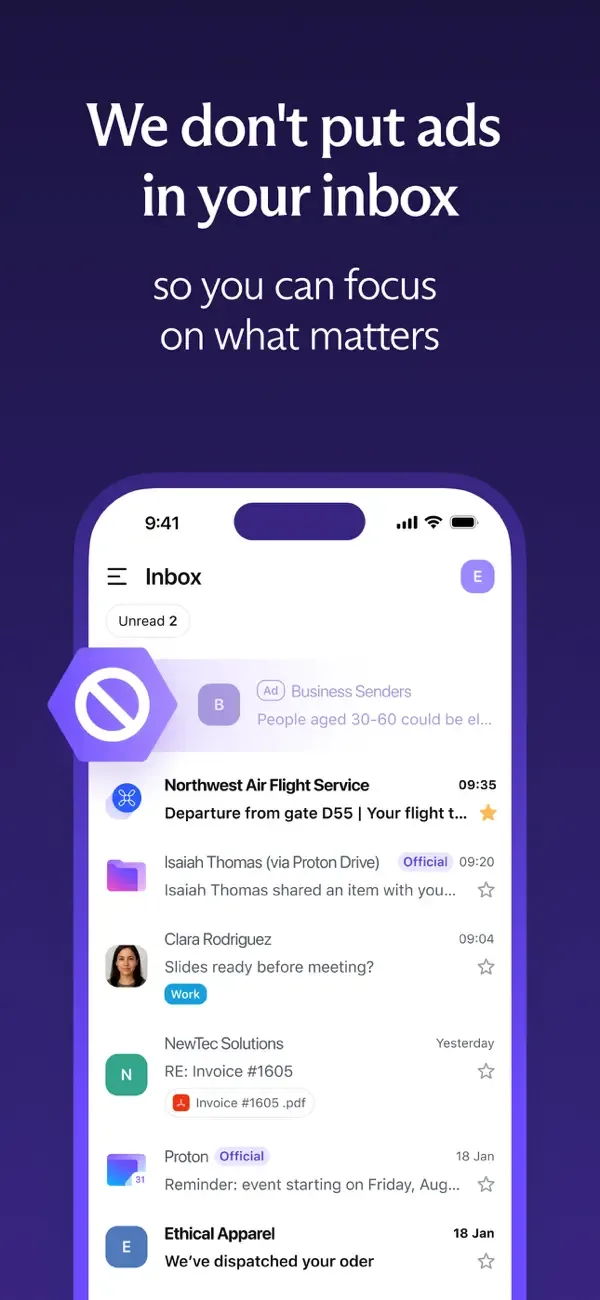 Proton Mail - Encrypted Email screenshot 3