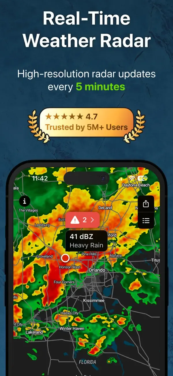 RainViewer: Live Weather Radar screenshot 1