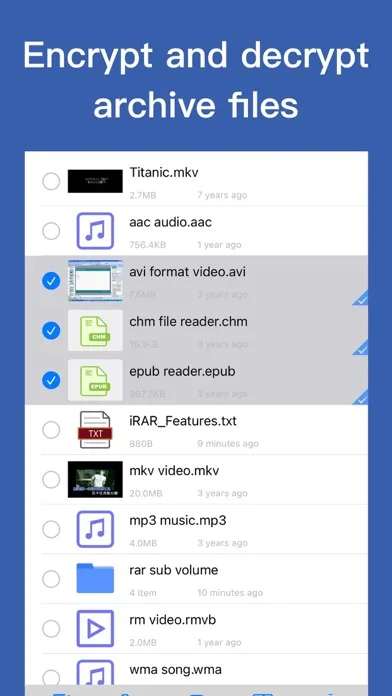 iRAR - zip,rar,7z file opener screenshot 2