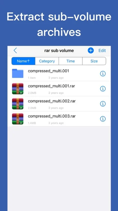 iRAR - zip,rar,7z file opener screenshot 3