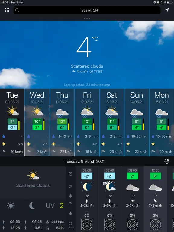 meteoblue weather & maps screenshot 1
