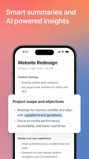 Cue - Smart AI Meeting Notes screenshot 3