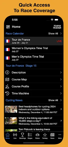 Tour Tracker Pro Cycling screenshot 1