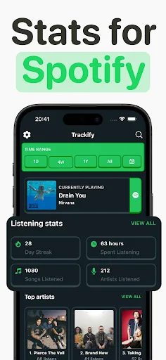 Trackify for Spotify Stats screenshot 1