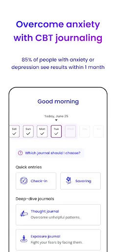 Unstuck: CBT Therapy Journal screenshot 1