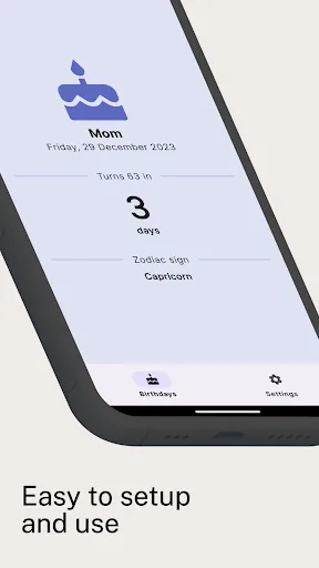 Birthday Reminder Widget screenshot 2