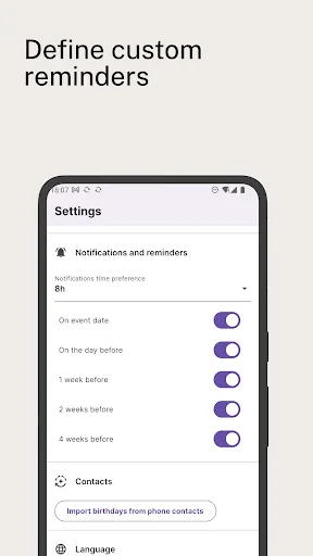 Birthday Reminder Widget screenshot 5