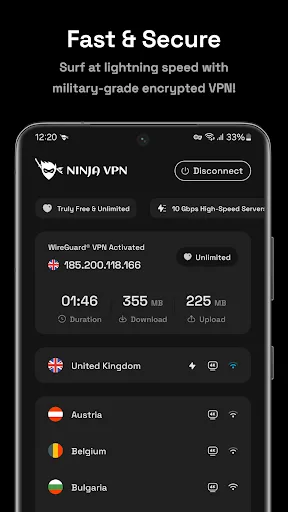 Ninja VPN - Fast & Secure VPN screenshot 2
