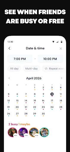 Howbout: shared calendar screenshot 4