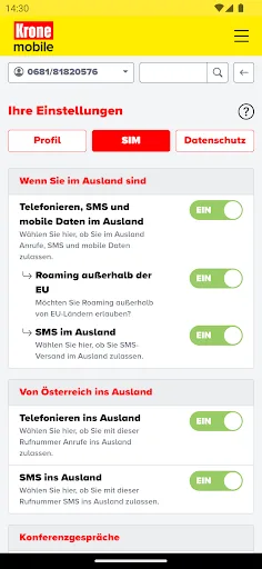 Krone mobile Tarif screenshot 3