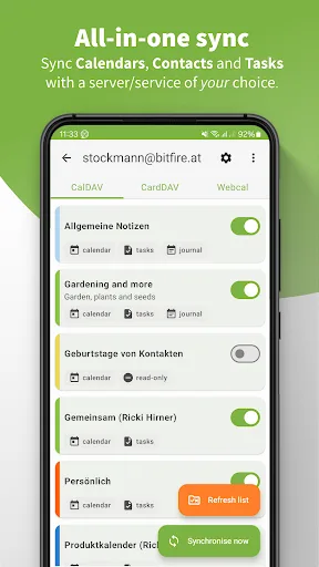 DAVx⁵ – CalDAV CardDAV WebDAV screenshot 1