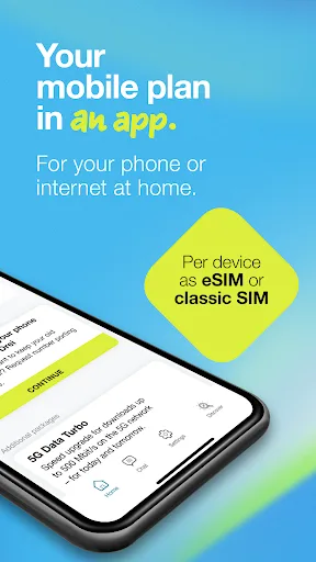 up phone plan via eSIM & SIM screenshot 2