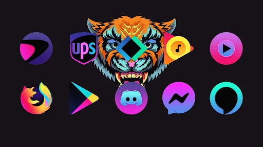 ATOMIC - Dark Retro Icon Pack screenshot 1