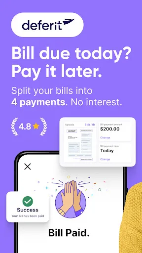Deferit: Split Bills, Pay in 4 screenshot 1