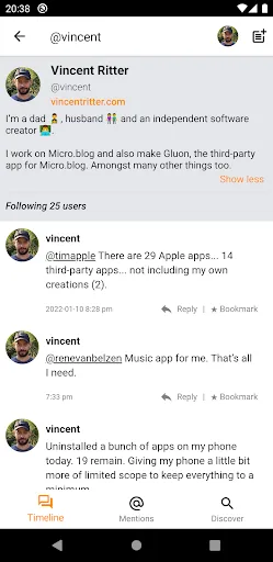 Micro.blog screenshot 4
