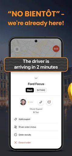 B Taxi Brussels: Rides, 24/7 screenshot 3