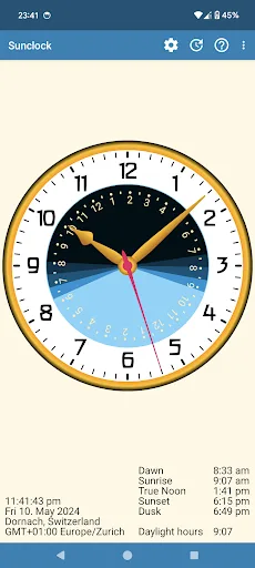 Sunclock: Sunrise Sunset Moon screenshot 2