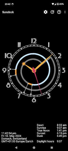 Sunclock: Sunrise Sunset Moon screenshot 5