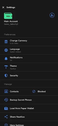 Nautilus - NANO Wallet screenshot 3
