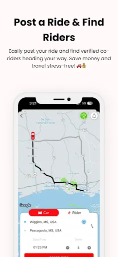 sRide - Carpool & Taxipool screenshot 2