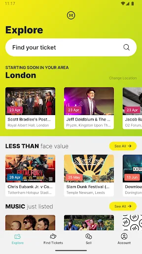 Twickets screenshot 1