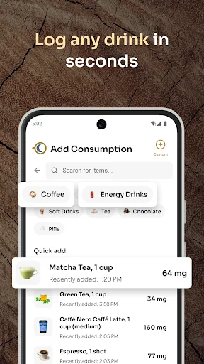 Caffeine Clock: Track Caffeine screenshot 5