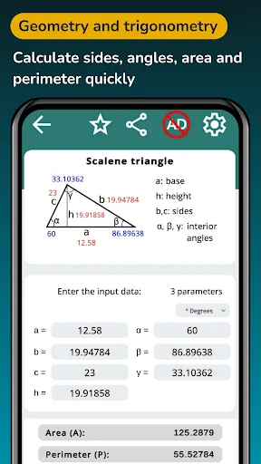Geometry solver & Trig solver screenshot 1