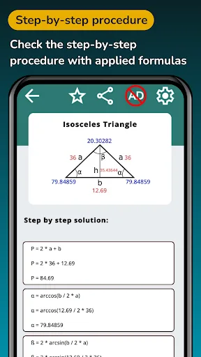 Geometry solver & Trig solver screenshot 2
