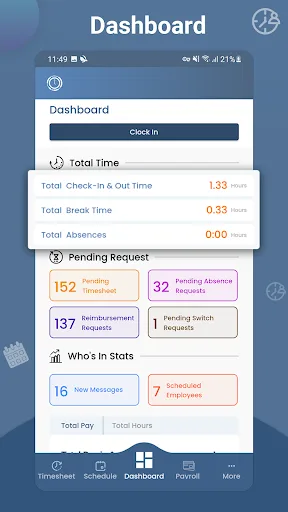 Time Clock Wizard screenshot 1