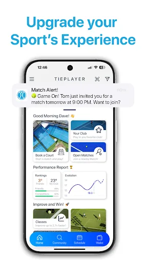 TiePlayer – Padel & Tennis App screenshot 1