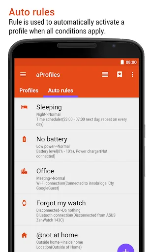 aProfiles - Auto tasks screenshot 2