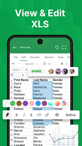 XLSX Reader: XLS Viewer Editor screenshot 1