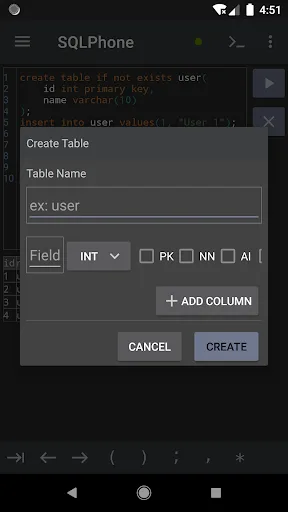 SQLPhone : SQL Interpreter screenshot 3
