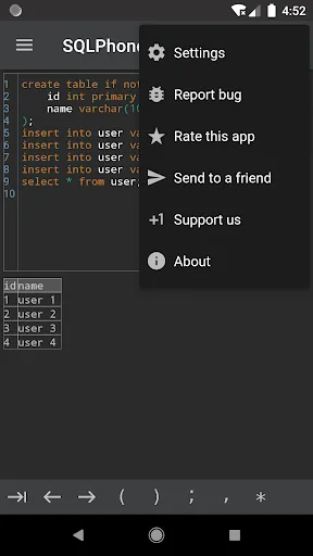 SQLPhone : SQL Interpreter screenshot 4