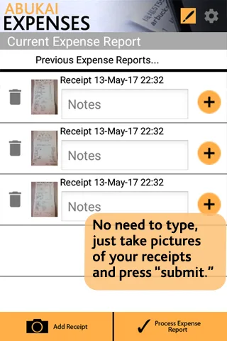 Expense Reports, Receipts with screenshot 3