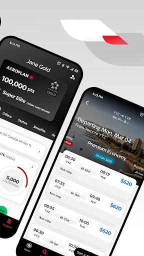 Air Canada + Aeroplan screenshot 2
