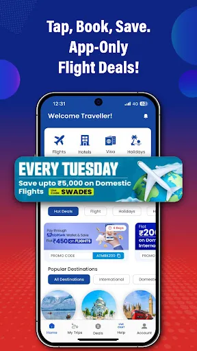 AkbarTravels: Flights & Hotels screenshot 1