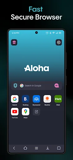 Aloha Browser (Beta) screenshot 1