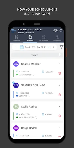 Altametrics Schedules screenshot 2