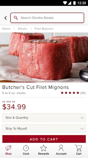 Omaha Steaks screenshot 2
