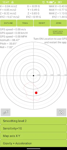 G-meter screenshot 2