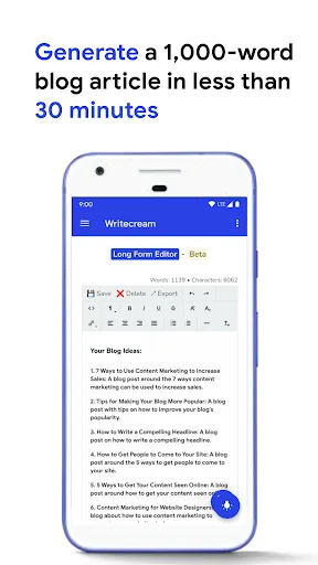Writecream - AI Content Writer screenshot 1